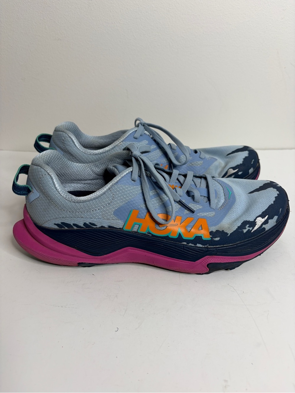 Hoka Torrent 4 Shoes Womens US 10 B Blue Pink Trail Running Light Comfy Athletic